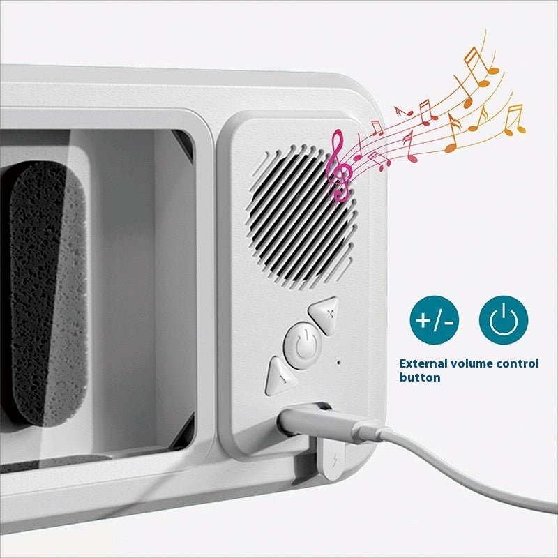 Mobile phone case with speaker included for shower.